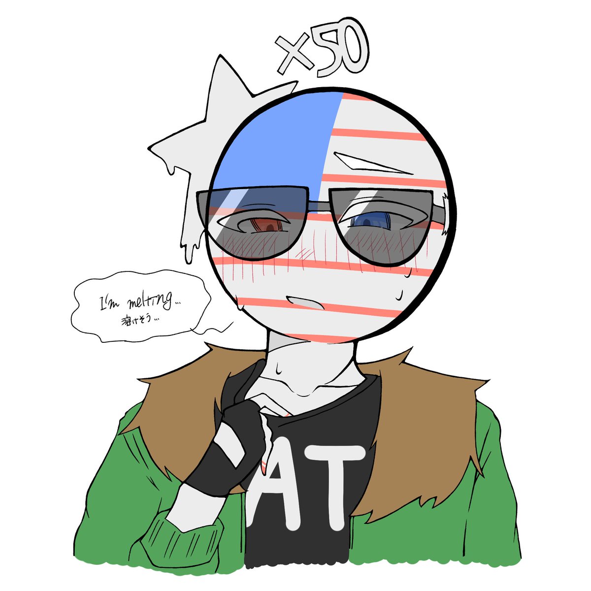 M_atcha__'s tweet photo. 熱中症にはお気を付けて
#カンヒュ #CountryHumans https://t.co/sGJVFmKq6c