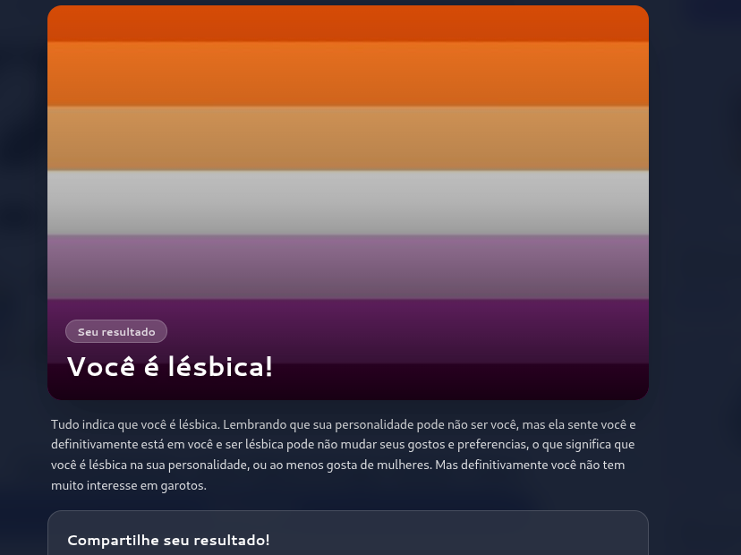 moonikiss's tweet photo. gente, fui fazer o teste e deu que sou lésbica, obs: estou namorando um menino tem uns 2 meses, e estou confusa sobre o relacionamento. 
#LGBTQIAPN https://t.co/D2xSG5ua7Q