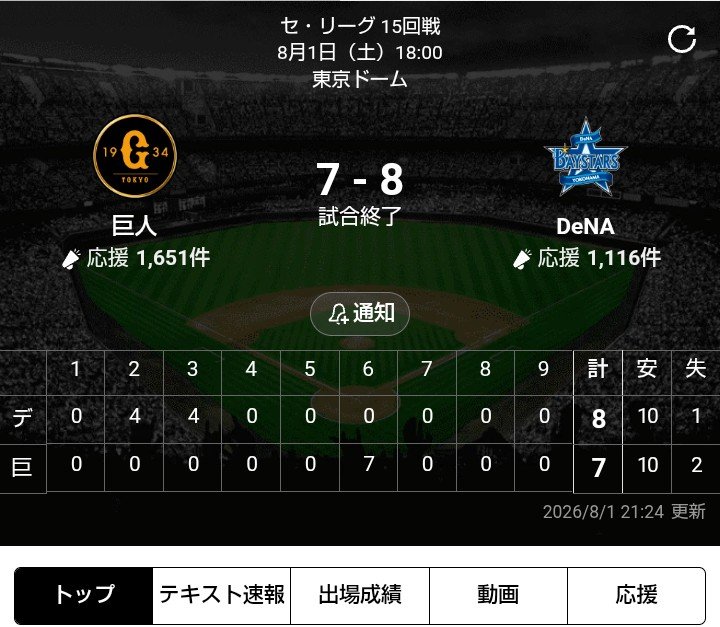 ASH218529284469's tweet photo. これでDe負けたら阪神側もブチギレ案件だが、よー耐えた。
でもなんでこーなった？ https://t.co/6lvoWQhK8w