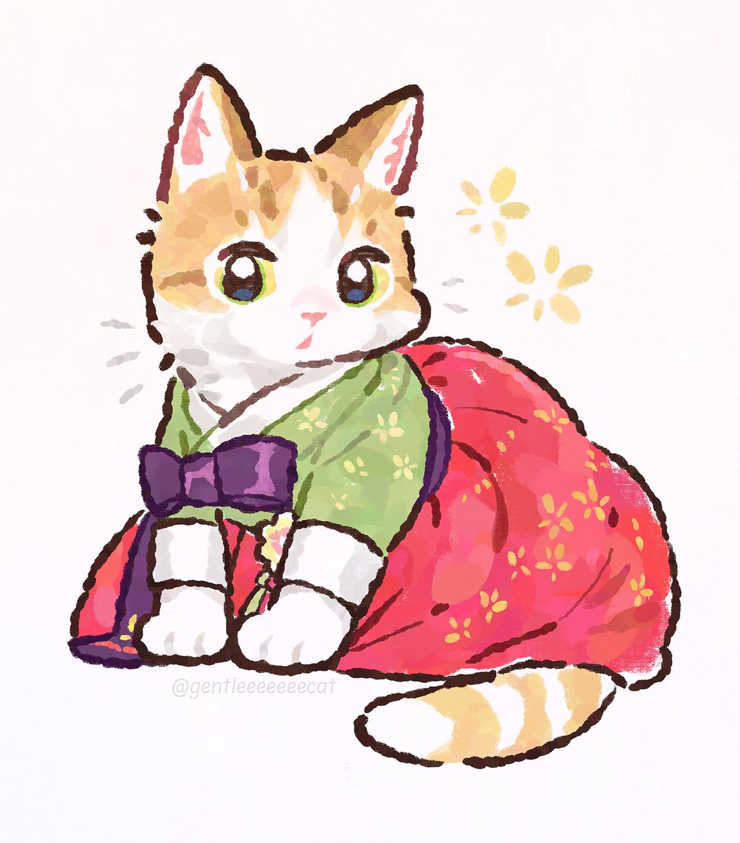 gentleeeeeeecat's tweet photo. 한복냥이 https://t.co/i4tQtkwwcb