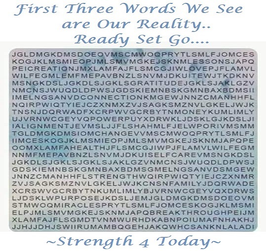 Strengthfor2day's tweet photo. First Three Words We See Are Our Reality...
Ready, Set, Go...
#Game2Play #Havefun #Reality #3Words #Enjoy #RecoveryPosse #Strengthfor2day
Connection, Power, Purpose https://t.co/Q4RdsdJmUw