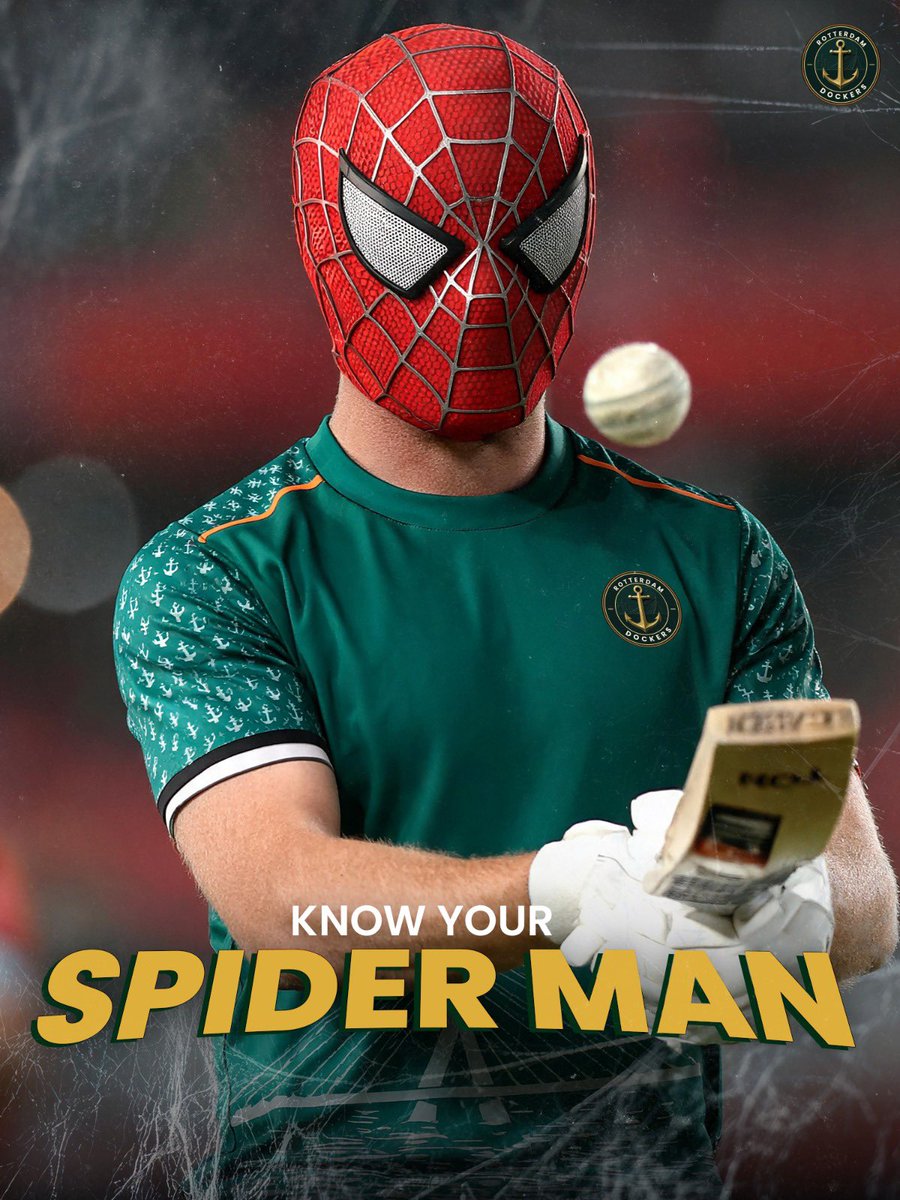 RDockersetpl's tweet photo. Every team has its superheroes. 🕸️

But can you identify ours? 👀

Drop your guesses slide by slide and let’s see who knows the Dockers best. 🕷️⚓

#RotterdamDockers #KnowYourSpiderMan #GuessThePlayer #CricketChallenge #SpiderMan https://t.co/imKxUsUzBK
