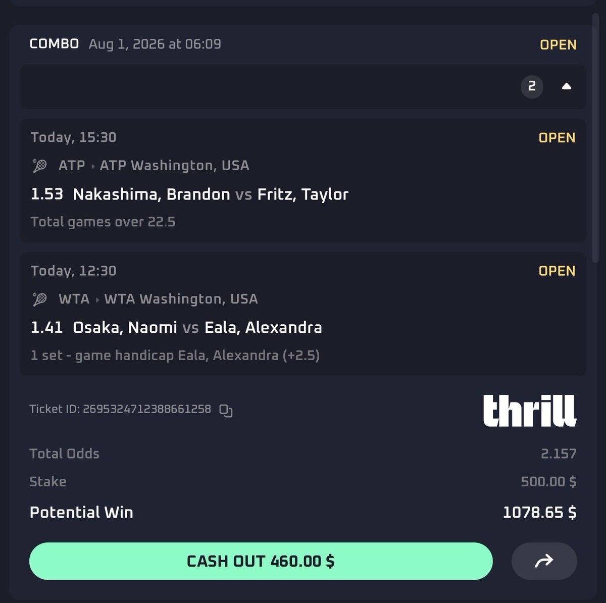 SHIBDALOCKMAN's tweet photo. My plays for today so far… MLB n tennis , and 1 over 2.5 set lotto again ! lock in let’s eat https://t.co/ds4YDlvJCV