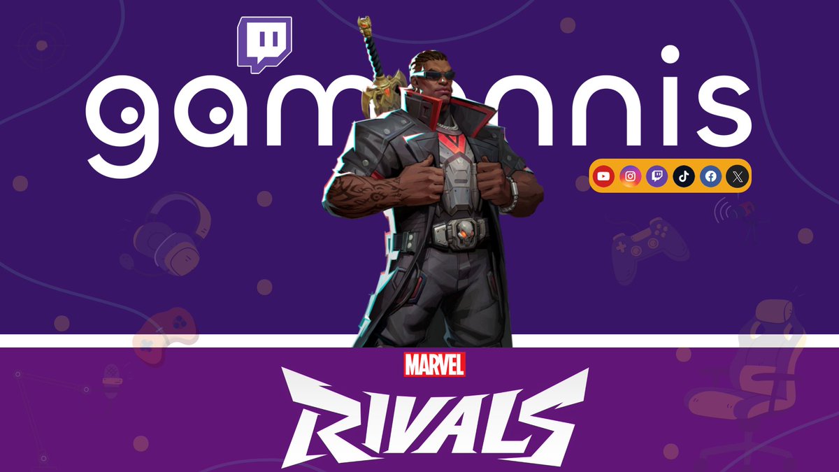 gamennis's tweet photo. Hoy estaremos con MARVEL Rivals en  https://t.co/2pAq8RfJbl. ¡Únete a la tripulación del stream!  #twitch #stream #gamennis #marvelrivalsㅤㅤ https://t.co/OZlIR2LjVr
