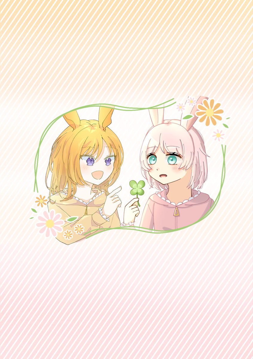 nekotabetai31's tweet photo. @sousakuTL 
うちよそ本の絵です…🐰🩷🧡🍀🐧🩵🐙♥️ https://t.co/gz4QNgVXlG