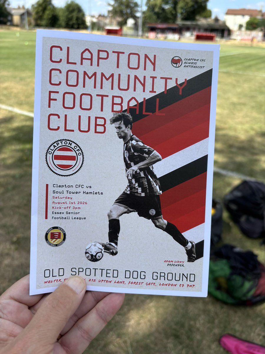 ThundersleyPhil's tweet photo. @NLprogs Today’s programme for the @EssexSenior fixture between @ClaptonCFC and @SoulTHFC free but donations requested from those can afford it (happily given). https://t.co/kII86fnw3i