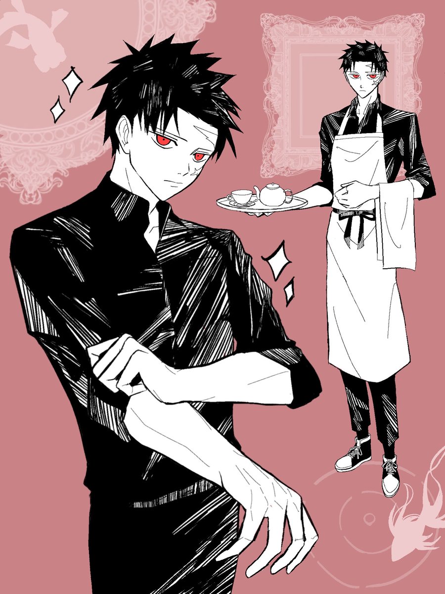 Wasas309's tweet photo. ちひろくんに黒シャツ着て欲しい‼️の絵です カフェ店員してくれ https://t.co/0K59AKgIBc