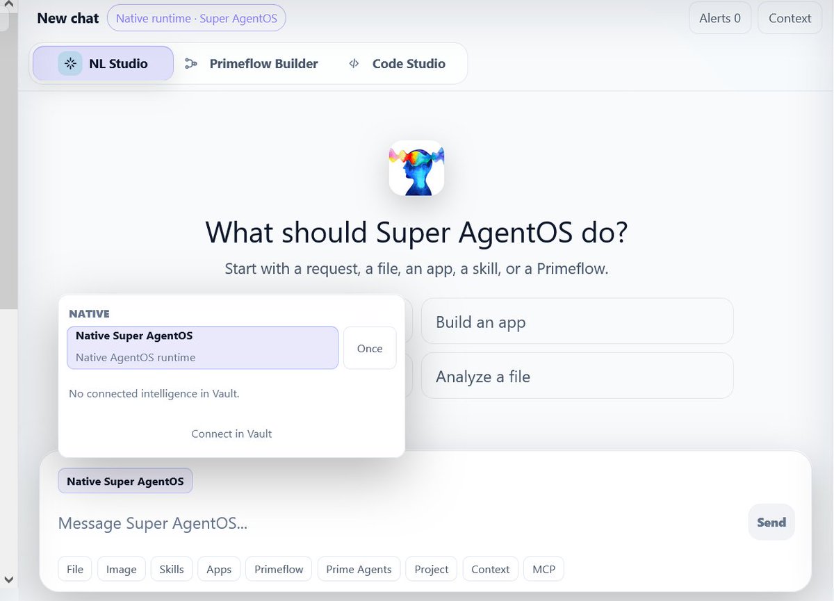 AgentOS_Tech's tweet photo. 𝗠𝘂𝗹𝘁𝗶 𝗜𝗻𝘁𝗲𝗹𝗹𝗶𝗴𝗲𝗻𝗰𝗲 is one of the core ideas behind AgentOS.

Most AI products today give you one model, one answer and one point of failure.

AgentOS is being built to coordinate models, Prime Agents, tools, memory and execution as one intelligence system. https://t.co/5a9PFR8hdp