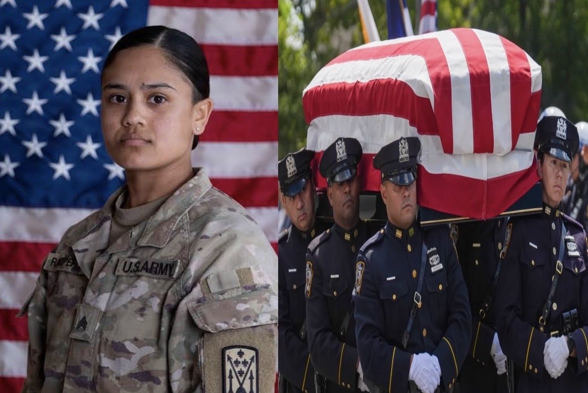 MilitaryCooI's tweet photo. Rampersad was born in Trinidad. Her mother brought her to the United States when she was 2 years old. As she got older, she was determined to serve her adopted country and that she did, she dedicated her life to our country. 

" Angel Rampersad was not born in the United States of America, but Angel Rampersad was willing to die for the United States of America," said Queens Borough President Donovan Richards. "That's how strongly she felt about America, not just the place, but the idea of what this country could be.

At the funeral Friday, Carol Acevedo her mother spoke briefly, through tears.
"Love your kids, hug them. I don't have mine to hug anymore," she said. "But to those who have, embrace them, cherish them and be there for them. They will need guidance."