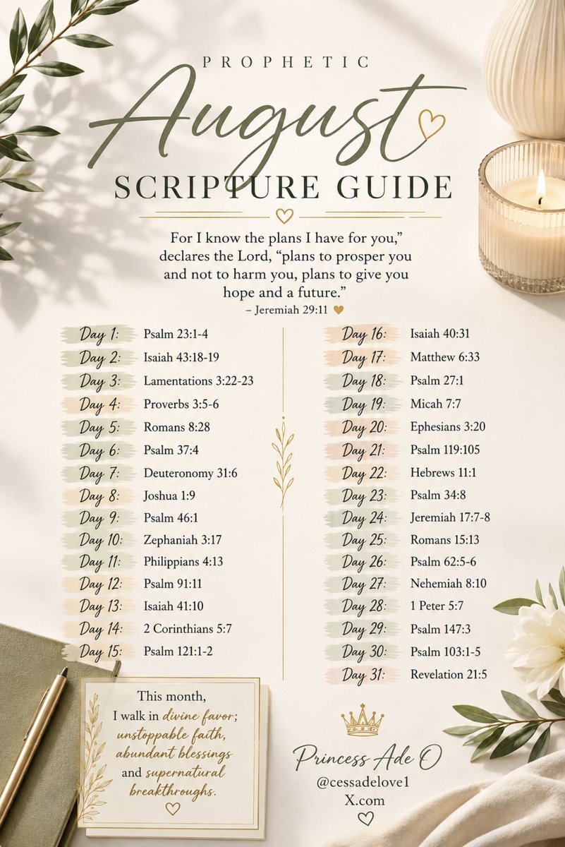 cessadelove1's tweet photo. Don't joke with these verses. Read them every day and see your life change positively this August.🤍 https://t.co/hDP9EvMfMK