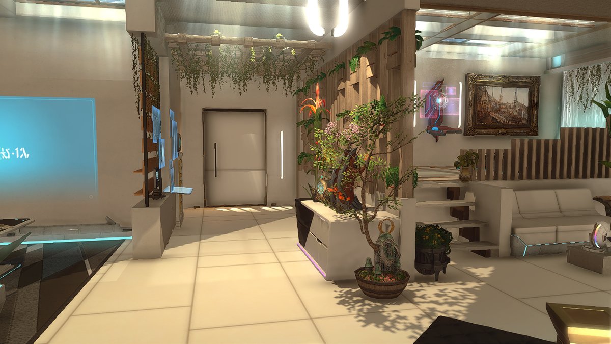 ToWoKo's tweet photo. Its been ages since my last design but alas I come bearing a Solapurnk inspired redesign of my FC house! #ffxiv #ffxivhousing #ff14 #ff14housing (1/2) https://t.co/PmxP6SC23v
