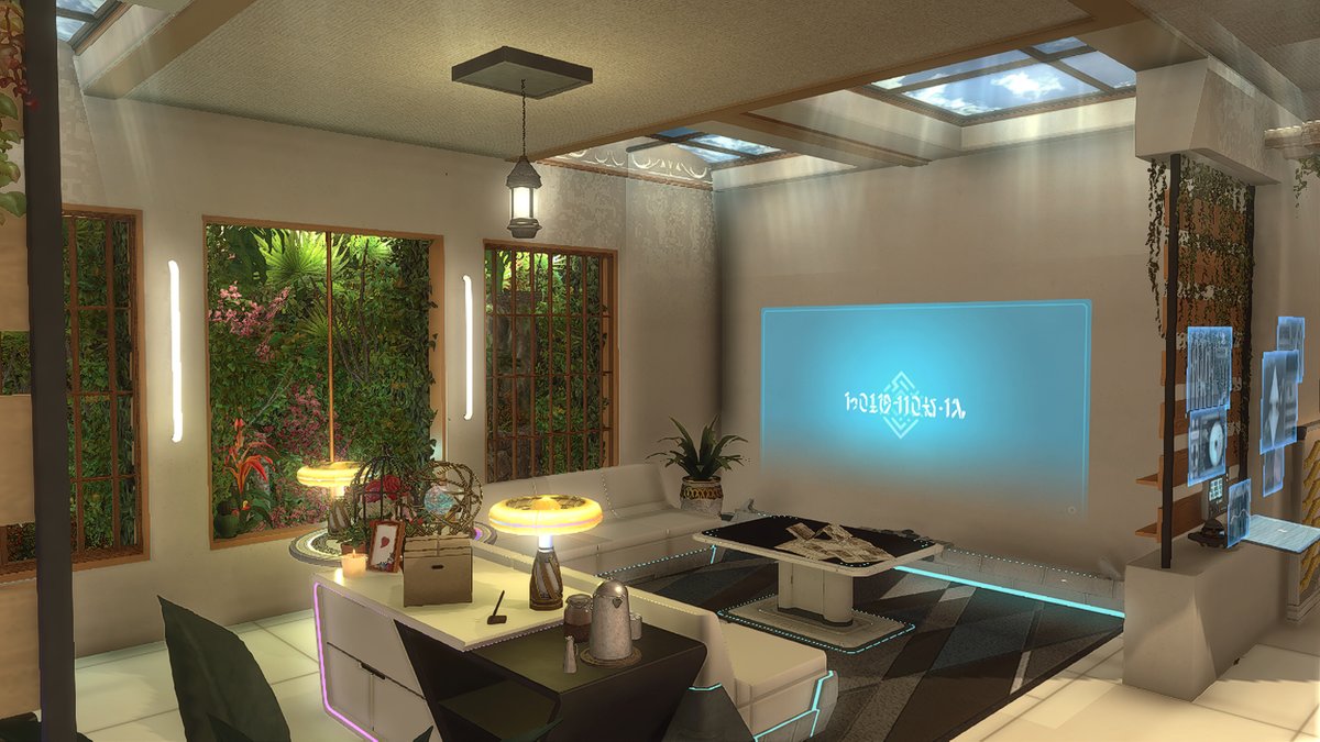 ToWoKo's tweet photo. Its been ages since my last design but alas I come bearing a Solapurnk inspired redesign of my FC house! #ffxiv #ffxivhousing #ff14 #ff14housing (1/2) https://t.co/PmxP6SC23v