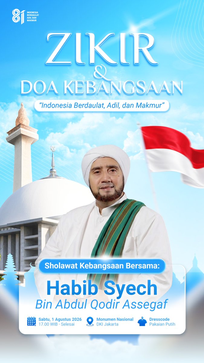 Akhmatharidi's tweet photo. Dia Kebangsaan 81 TH Indonesia merdeka https://t.co/wJaZPEuMxx