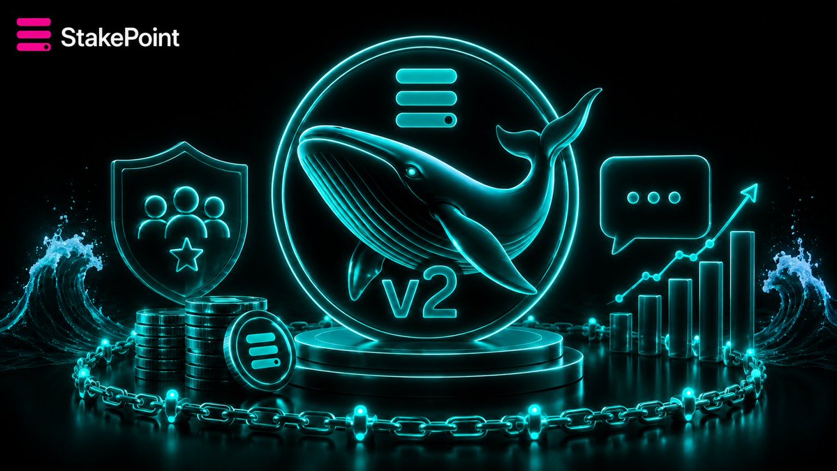 StakePointApp's tweet photo. 🐋 Whale Club is LIVE

The new Whale Club is here. Hold 1M+ SPT and earn monthly rewards from platform buybacks. We've kickstarted the first month with over 4,000,000 SPT in the reward pool.

How it works:

🏆 Your score is built from three pillars: holdings, platform activity (staking, locking, pool participation), and social promotion (original tweets tagging @StakePointApp)

📊 The leaderboard is public and updates daily. You can see estimated rewards in real time before connecting a wallet

💰 At the end of each month, SPT from the reward pool is distributed to all qualifying members based on their score

🔒 Whale Chat is live for verified holders to connect directly

The more you hold, the more you earn. The more you stake and promote, the higher you climb.

Set your nickname, register your X account, and start submitting tweets to build your score.

👉 https://t.co/yGbV17SkPJ