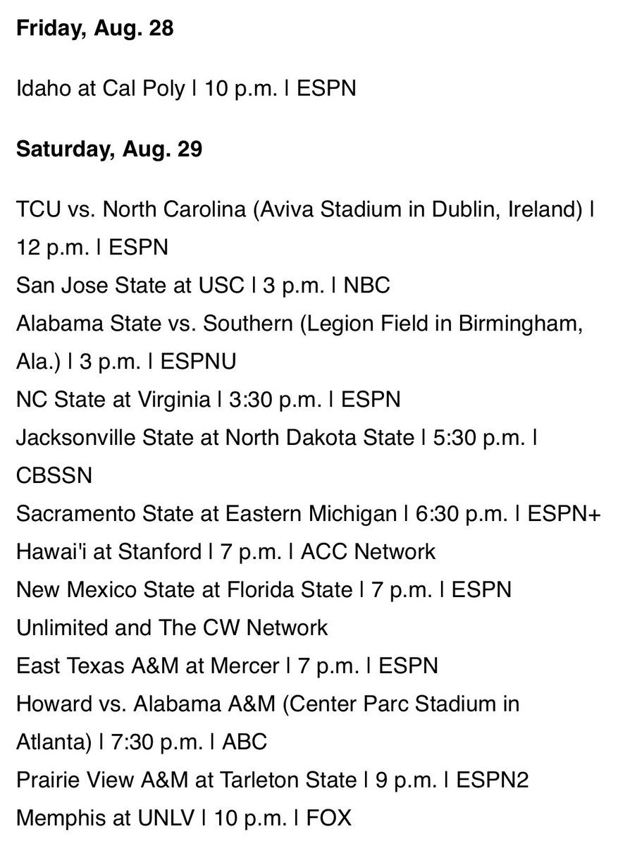 Josh_Ward's tweet photo. Welcome to August. 

We get to watch college football games this month. https://t.co/THJHeWagJY