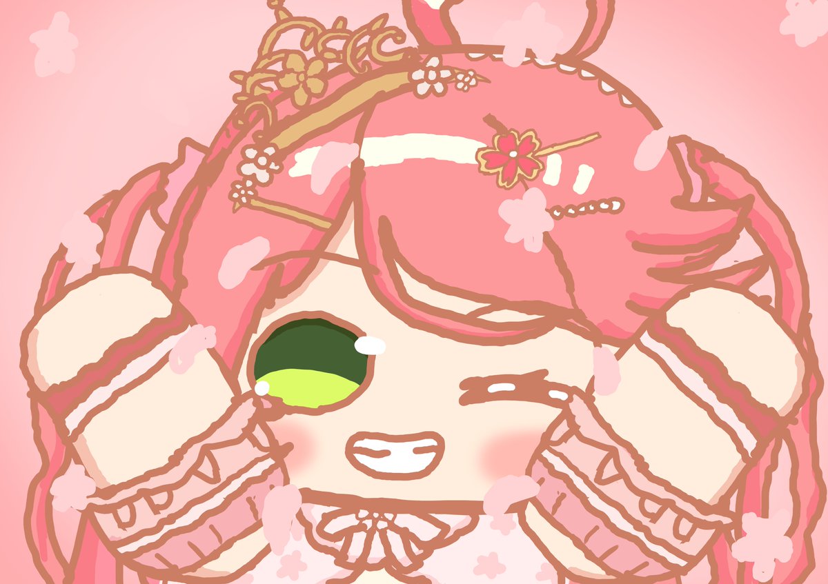 Turbo1104's tweet photo. みこち8周年おめでとお 🎉🌸 #miko_Art #さくらみこ8周年 https://t.co/YyBbFfIG50