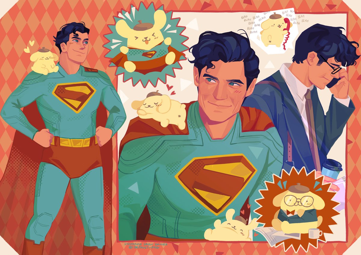 drpaint_png's tweet photo. Superman, you'll love pompompurin #superman https://t.co/I7jCczRPkC