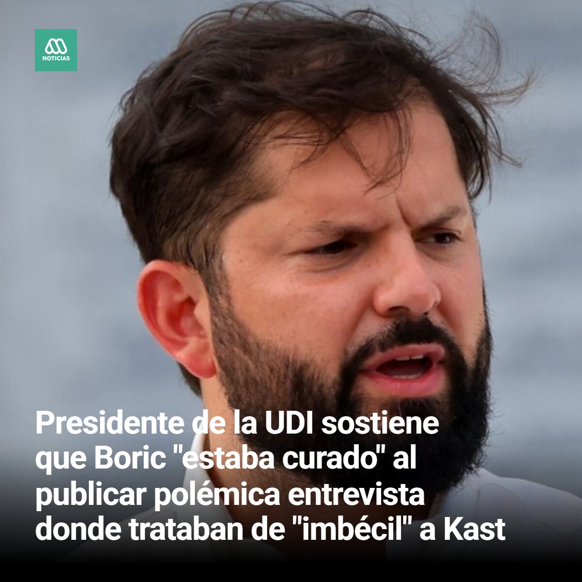 meganoticiascl's tweet photo. El presidente de la UDI, diputado Guillermo Ramírez, estimó que el exmandatario Gabriel Boric "estaba curado" al subir en su cuenta de Instagram la entrevista del músico Matías Ávila. https://t.co/1cFOgVx5nZ