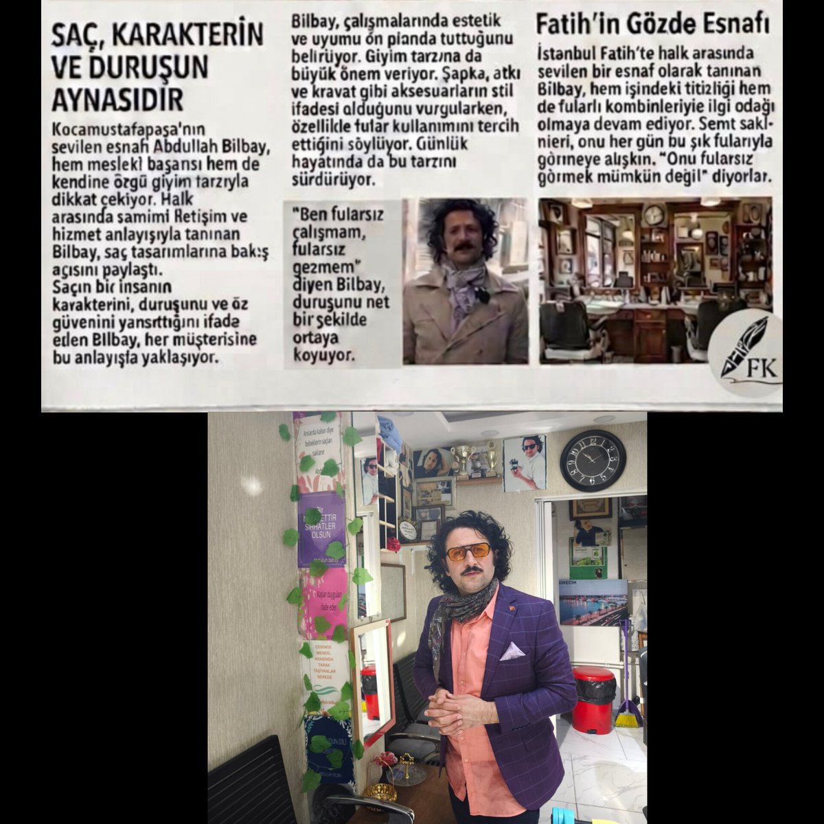 Abdullah_Bilbay's tweet photo. Fk .com saç ve fularlarla ilgili İnternet haberi için teşekkür ederim.
#abdullahbilbay#fularlikuafor#bilbaykuafor

#saçtansözler#saçabdullahbilbay#sevgi#sanat https://t.co/KUllAuYnxz