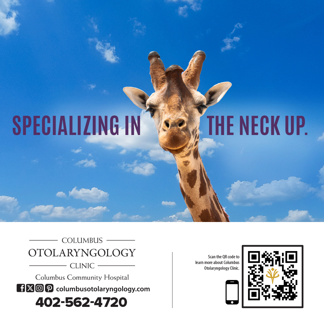 columbushosp's tweet photo. Troubled by allergies, sinus, hearing, or throat issues? Columbus Otolaryngology Clinic offers expert, personalized care for all ages. Learn more: https://t.co/8HNQCyKyBT #CCH #columbusne #ENT #otolaryngology #specializedcare https://t.co/oyLYLmgItS