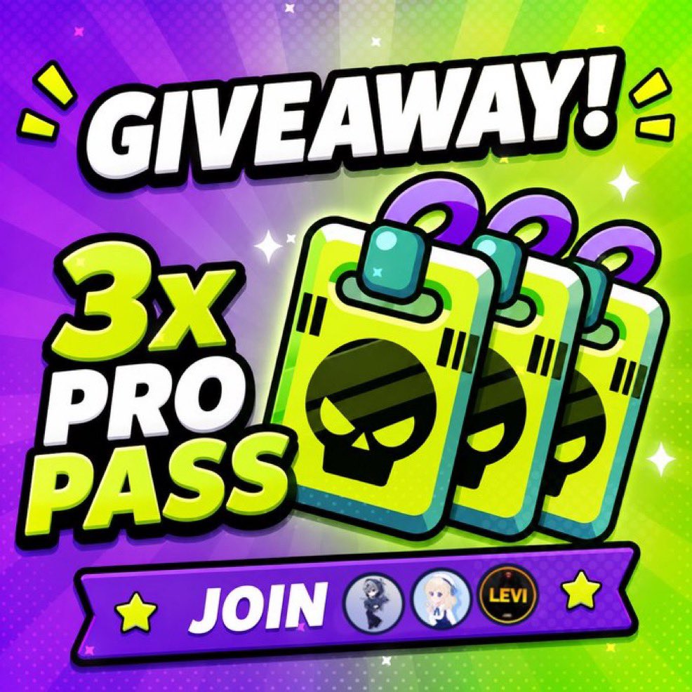 kousui_bs's tweet photo. 3x Pro Pass Giveaway! 🔥💳

To enter : 参加方法

✔︎ Follow @kousui_bs &amp; @FFlevi_ &amp; @nana7bs 
✔︎ Like &amp; Repost ❤️♻️
✔︎ Reply with your favorite Brawl Stars skin!
好きなブロスタのスキンをコメント💬

#brawlstars #ブロスタ https://t.co/qaJK13PBE5