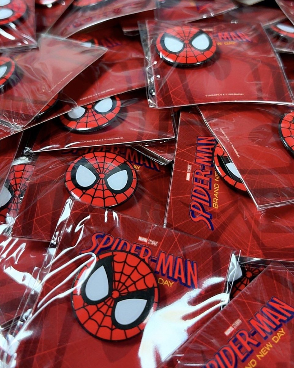 cineworld's tweet photo. Happy Global Spider-Man Day! 🕷️🕸️

Remember, if you're joining us to experience Spider-Man: #BrandNewDay on the big screen TODAY, you'll get an exclusive Spider-Man pin to celebrate! Available while stocks last.

Terms apply: https://t.co/V2akUR9P8r https://t.co/xt6MwIjpbx