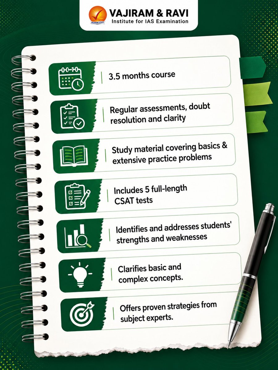 VajiramRavi's tweet photo. 📘 CSAT is not just a qualifying paper—it's the gateway to Prelims success.

Build a strong foundation with Vajiram &amp; Ravi's CSAT Course 2027

📅 Starts: 26th August 2026
📍 Mode: Offline &amp; Online

📞 For more details, contact: 080-622-063-30

#CSAT2027 #UPSC2027 #VajiramAndRavi https://t.co/gc7i4hgrR3