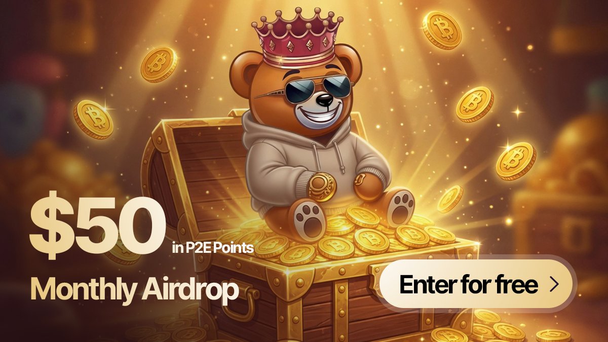 PlayToEarn's tweet photo. $50 in P2E Points. Only 10 winners. 🎁

Cash out in Solana or gift cards.

Join for free 👇
https://t.co/BR7j0WY9rJ https://t.co/Jn3NXJXTpW