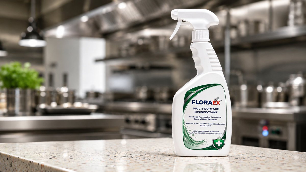 FLORAEX_SA's tweet photo. Food-contact surfaces should be disinfected not fragranced or colored.

FLORAEX™ Multi-Surface Disinfectant PRO is fragrance and dye-free, made with selected #food_grade ingredients, and delivers up to 99.999% #disinfection efficacy when used as directed.

#FLORAEX #FoodSafety https://t.co/48vJHuiQvj