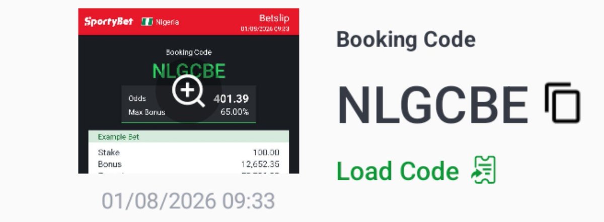 Samcleantipzz's tweet photo. See how you good on sports 
This weekend 
👇👇👇
Booking Code 
NLGCBE

401.39 Odds 🔞💯✅✅ https://t.co/fw9n7fymV3