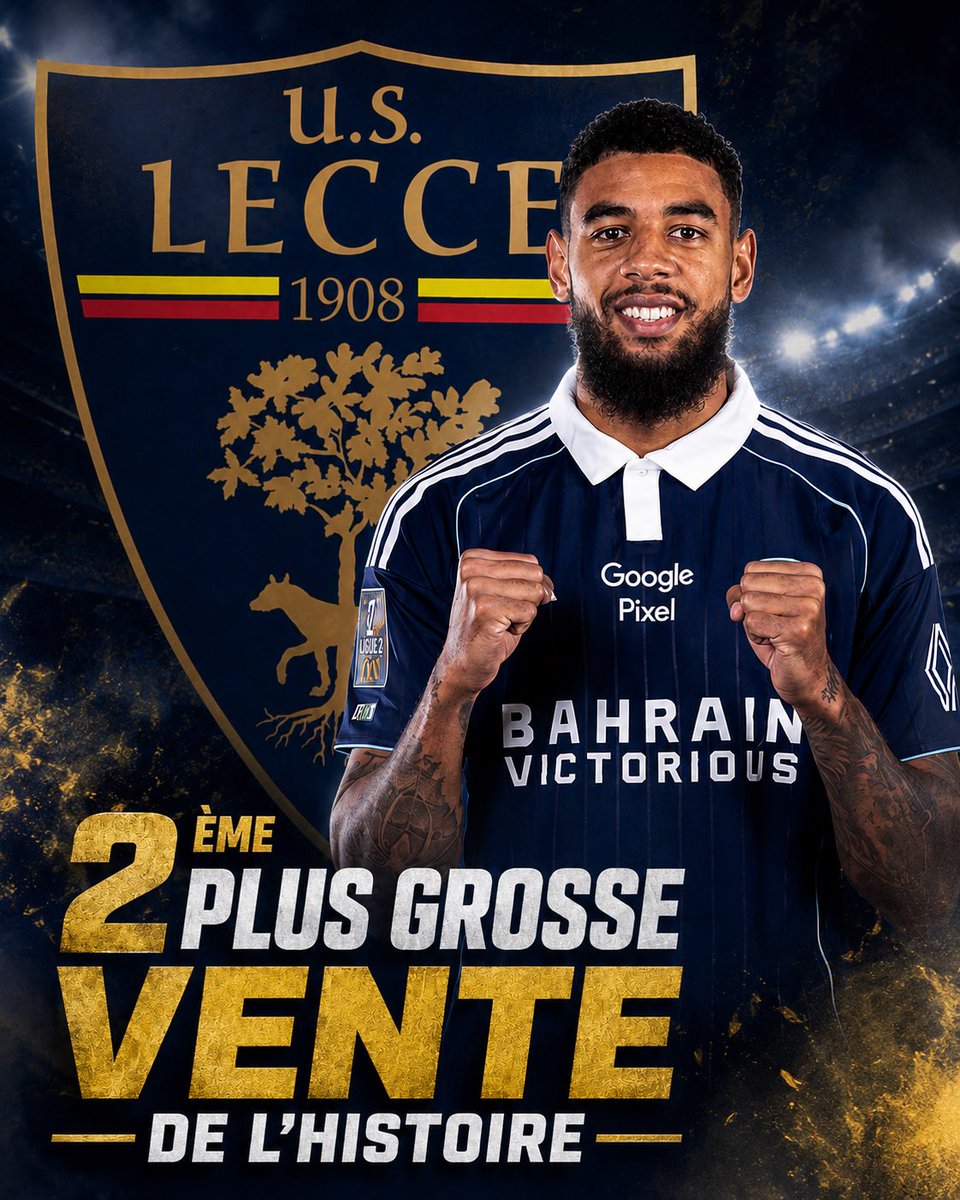 ParisFCinfos's tweet photo. 🇫🇷 Willem Geubbels va s’engager avec l’US Lecce pour 5 M€ et un contrat de 5 ans. 
Il s’agit de la 2ᵉ plus grosse vente de l’histoire du Paris FC. 💙🤍 https://t.co/R48nMBDvGQ