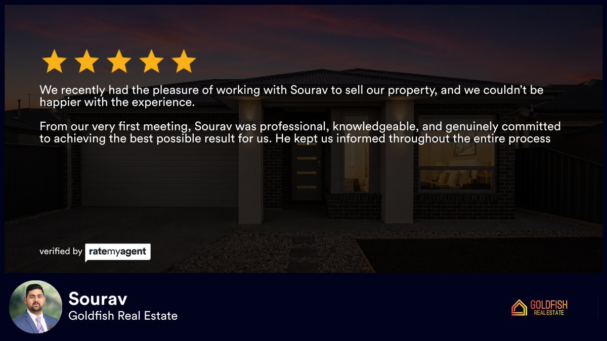 goldfishrea's tweet photo. Our agent’s latest ★★★★★ review in Winter Valley
Excellent communicator
https://t.co/38N6A3l7bt

...
#realestate #Goldfish_Real_Estate #Local_Real_Estate_Agent #Best_Real_Estate_Agent #Melbourne_Real_Estate #Best_Selling_Agent #Ballarat_Real_Estate https://t.co/qXAB0MDUKZ