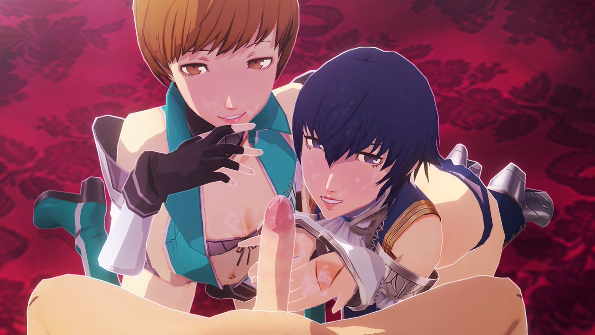 Uriziel_NSFW's tweet photo. Chie &amp; Naoto go for an All-Out Attack. 
(For anonymous) https://t.co/6Y6s7mgRwA
