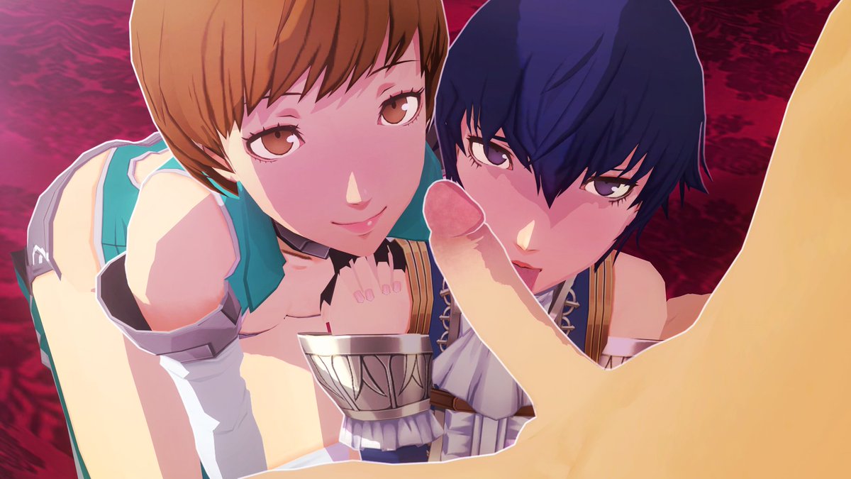 Uriziel_NSFW's tweet photo. Chie &amp; Naoto go for an All-Out Attack. 
(For anonymous) https://t.co/6Y6s7mgRwA