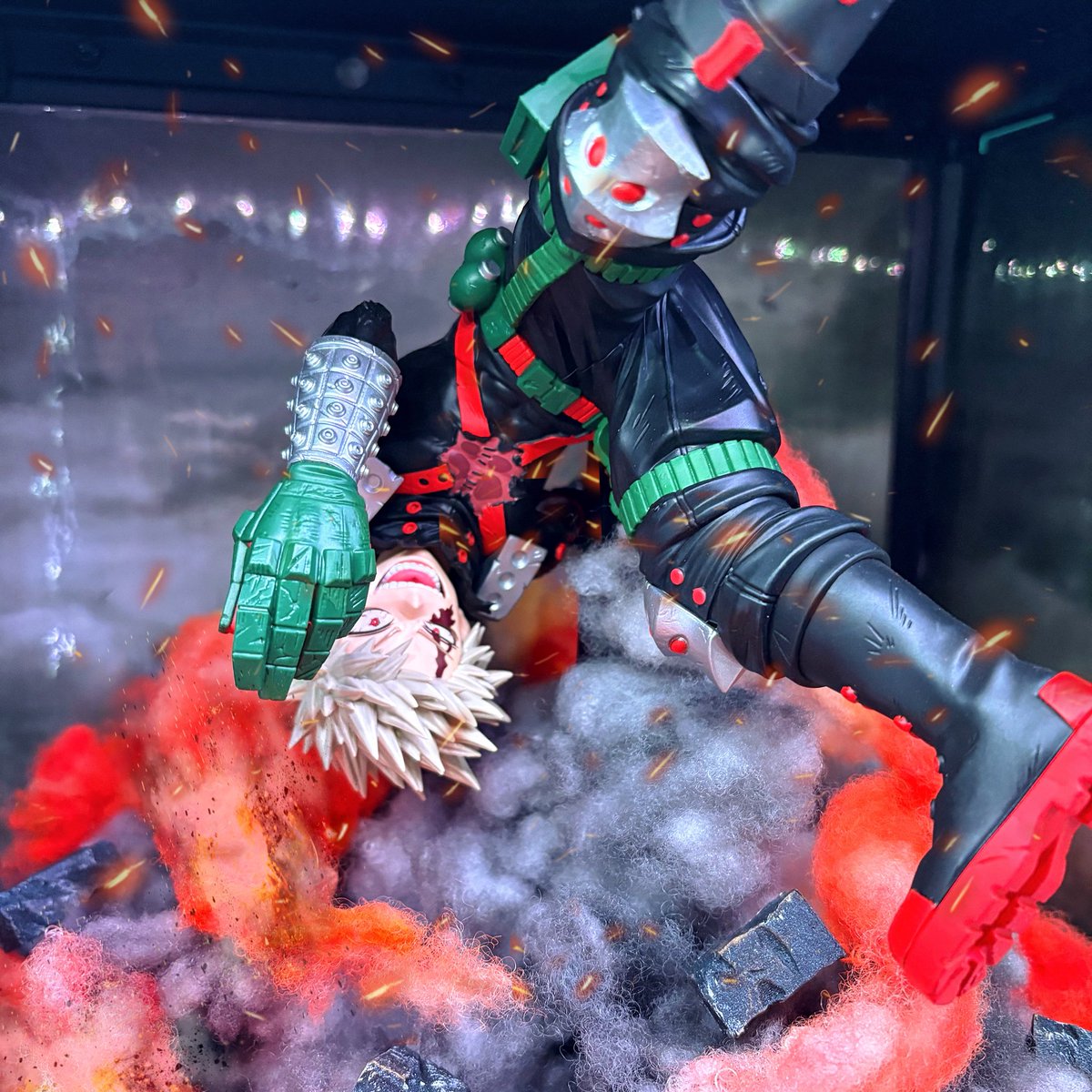 iiittt_7's tweet photo. 「ボケが来たかよバァアカ！」

　　　　　　『俺ァ爆豪のかっちゃんだ！』

#僕のヒーローアカデミア
#ヒロアカ
#イットのジオラマ空間 https://t.co/2NybXQL4TE