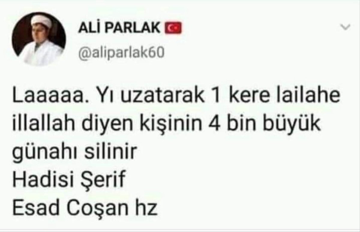 abdullahnaci's tweet photo. ne güzel bir din anlayışıdır bu!
la'yı uzat, bilmem kaç kere yasin oku, misvak kullan; cenneti garantiliyorsun. hiç öyle kul hakkına girmişsin, zulme sebep olmuşsun, ötekinin canına okumuşsun; zerre kadar önemi yok. kolaylık dini... https://t.co/hOrvYWSp3A
