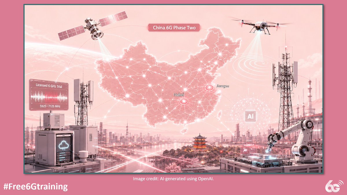 6Gtraining's tweet photo. Free 6G Training: China Moves into Phase Two of National 6G Testing - https://t.co/C3bWk76Cky

#Free6Gtraining #6G #5G #B5G #5GAdvanced #3G4G5G #China #MIIT #6GTrials #Pre6G #6GHz #6Gspectrum https://t.co/H5AsOReYwH