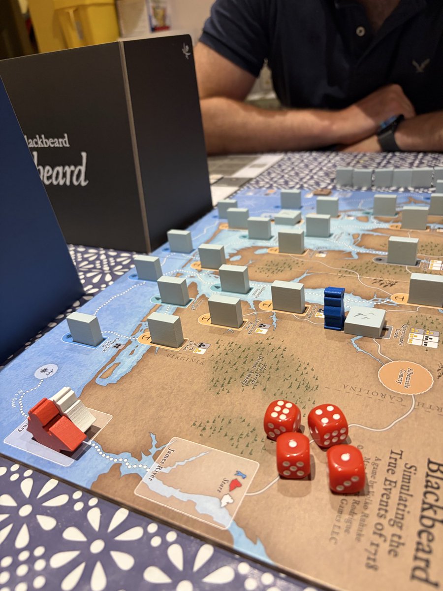 bushontheradio's tweet photo. Played 3 games of The Hunt for Blackbeard last night, a superb game of historical cat &amp; mouse - each (40 min) session sparkles with theft, kidnap, interrogation and rumour. @fortcircle &amp; Volko have created a cracker. ���‍☠️ https://t.co/YriqWMfbEX