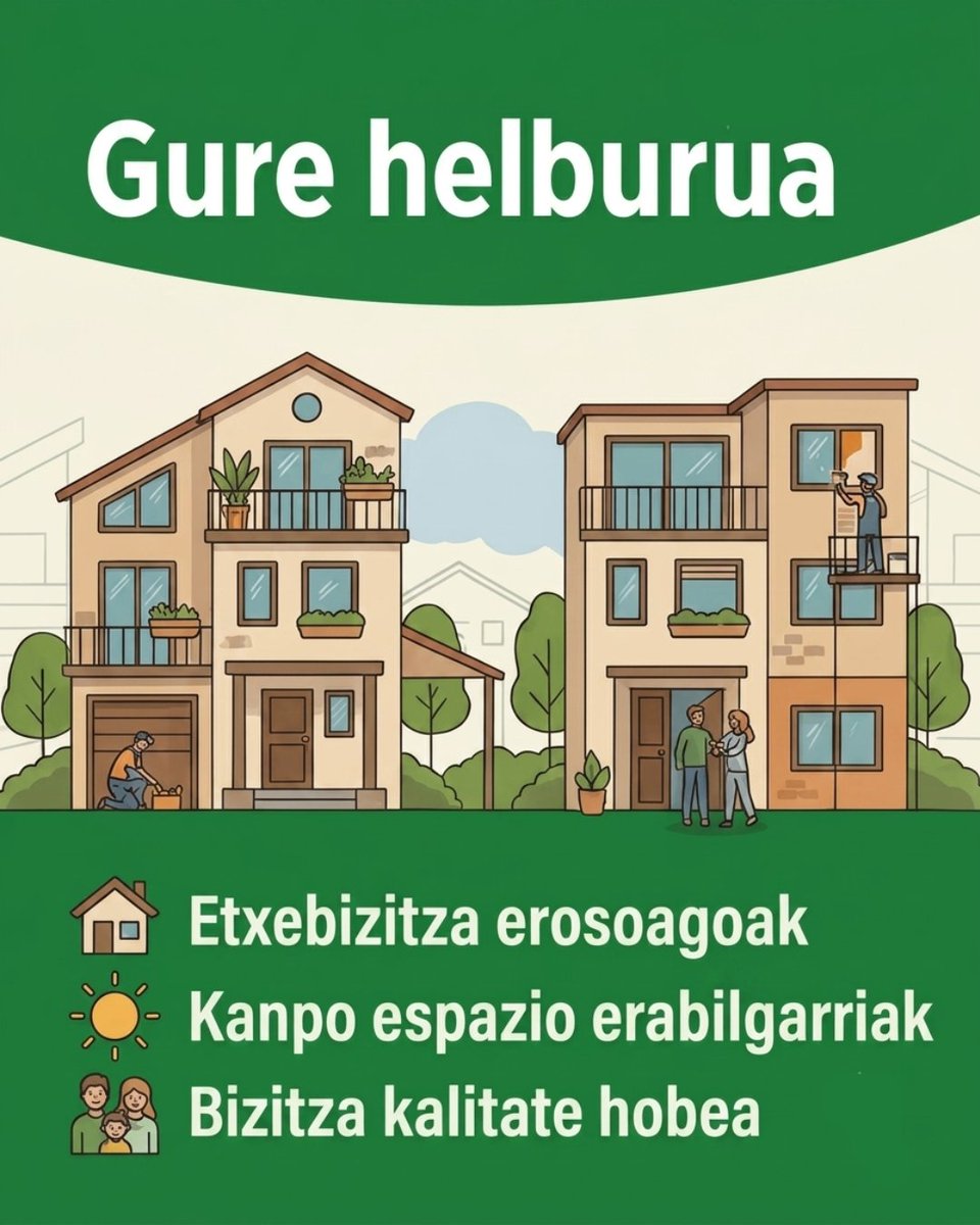 ataun_eajpnv's tweet photo. π #Etxebizitza gehiago... baina baita hobeak ere.
EAJren ustez, etxebizitza politika ez da etxe berriak egitea bakarrik. Lehendik ditugun etxebizitzak ere bizigarriagoak izan behar dira.
Horregatik, HAPOA hobetzeko hainbat proposamen aurkeztu ditugu.
#Ataun #HAPOA #EAJPNV https://t.co/3yLdhDg5mm