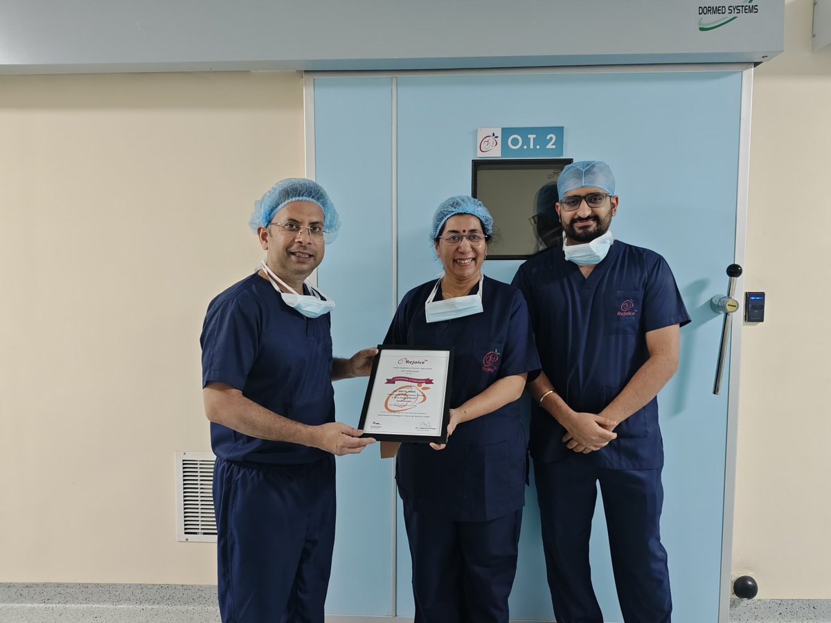 RejoiceHospital's tweet photo. Congratulations Dr Meeta for successfully completing Hysteroscopic training. Our best wishes 💐💐 https://t.co/LTf9j0ChQZ