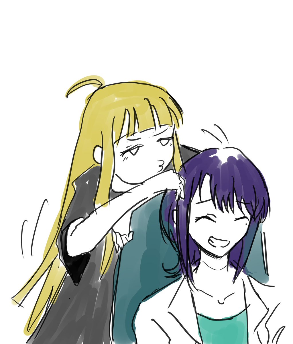 notcomix's tweet photo. めっちゃ研究の邪魔してくるかぐやとそれが嬉しくて仕方ない彩葉
#超かぐや姫 https://t.co/AbZOmKYvgx