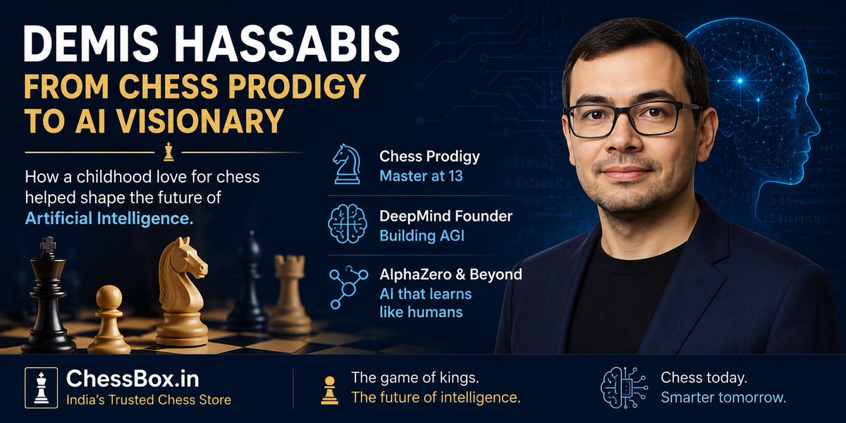 chessbox2's tweet photo. Demis Hassabis: From Chess Prodigy to AI Visionary https://t.co/NcyiLWckbs

 #DemisHassabis #DeepMind #ArtificialIntelligence #AlphaZero #Chess #ChessAI #MachineLearning #ChessHistory #ChessEducation #ChessBoxIndia https://t.co/6nJ30bpSxW