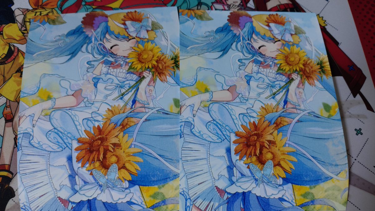 Kimu_0's tweet photo. 遅くなりましたが、なぎと ふう様(@nagisea_illust )のグッズ届いていました！！！
いつもかわいいミクさんをありがとうございます(⁠◡⁠ ⁠ω⁠ ⁠◡⁠)
ネップリも印刷できて良かった！ https://t.co/RIPictsMuU