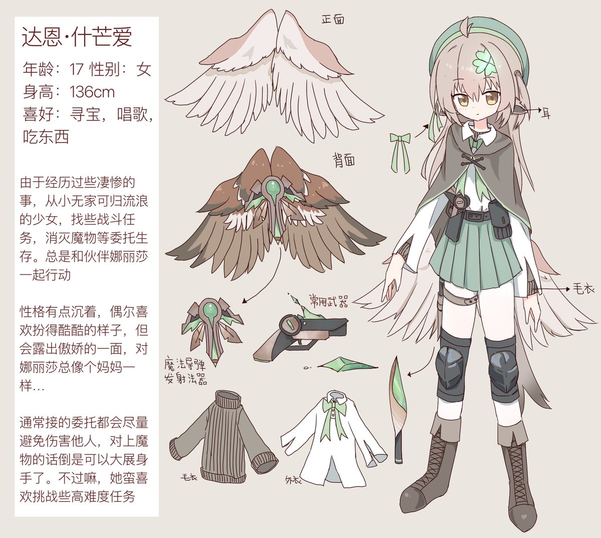 YuinMoss's tweet photo. 原创角色设定图 https://t.co/9CXG2FrTty