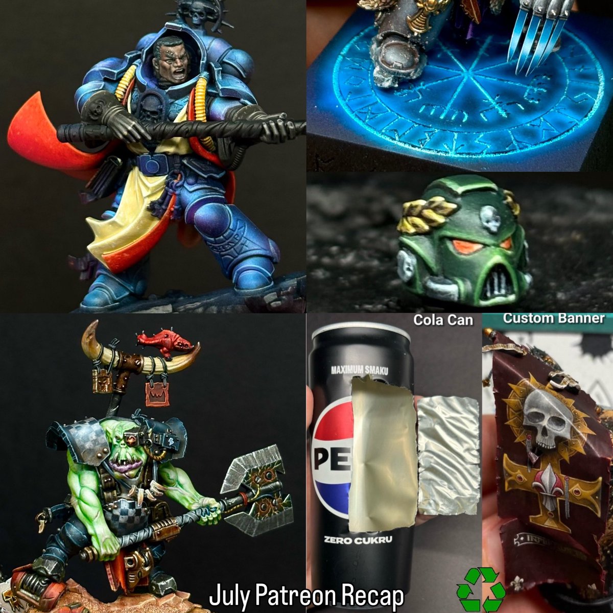 MamikonPaints's tweet photo. It’s August already?! Time for a recap of all of the tutorials I’ve released on my Patreon in July! June AND July each ended up with 10 new tutorials. 
2 of the July ones are free to watch too! 
I hope you enjoy!
Have a great weekend. 
#warhammercommunity https://t.co/IMwisa1g3c