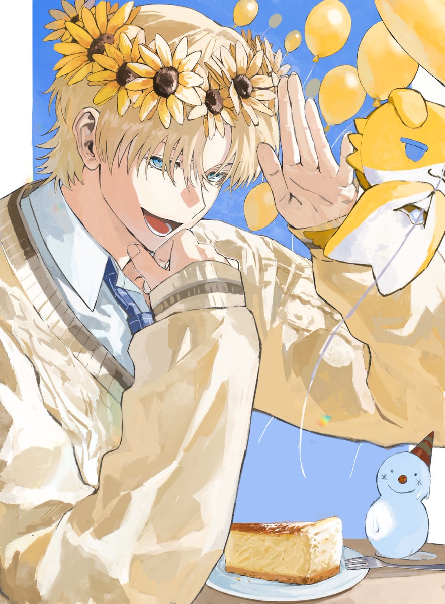 SgNZzIKjC4j6fwe's tweet photo. お誕生日おめでとう〜〜🎉🎉
#エビオ誕生日スペシャル　#絵クス絵画 https://t.co/pnMaFYQbDa