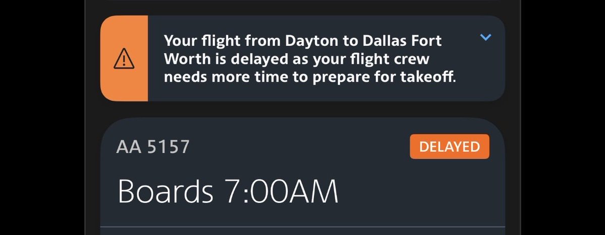 MarGonz54's tweet photo. @AmericanAir are we really going to play this game again? 9 flight in a row with this issue and the 10-15 minute incremental delays which we know is going to end up being hours. https://t.co/DQ9AMVFjkS