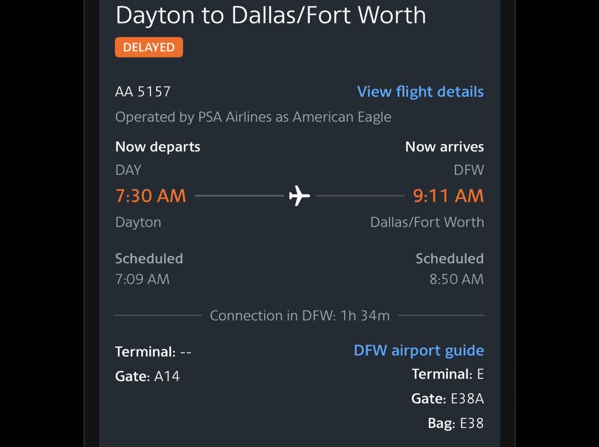 MarGonz54's tweet photo. @AmericanAir are we really going to play this game again? 9 flight in a row with this issue and the 10-15 minute incremental delays which we know is going to end up being hours. https://t.co/DQ9AMVFjkS