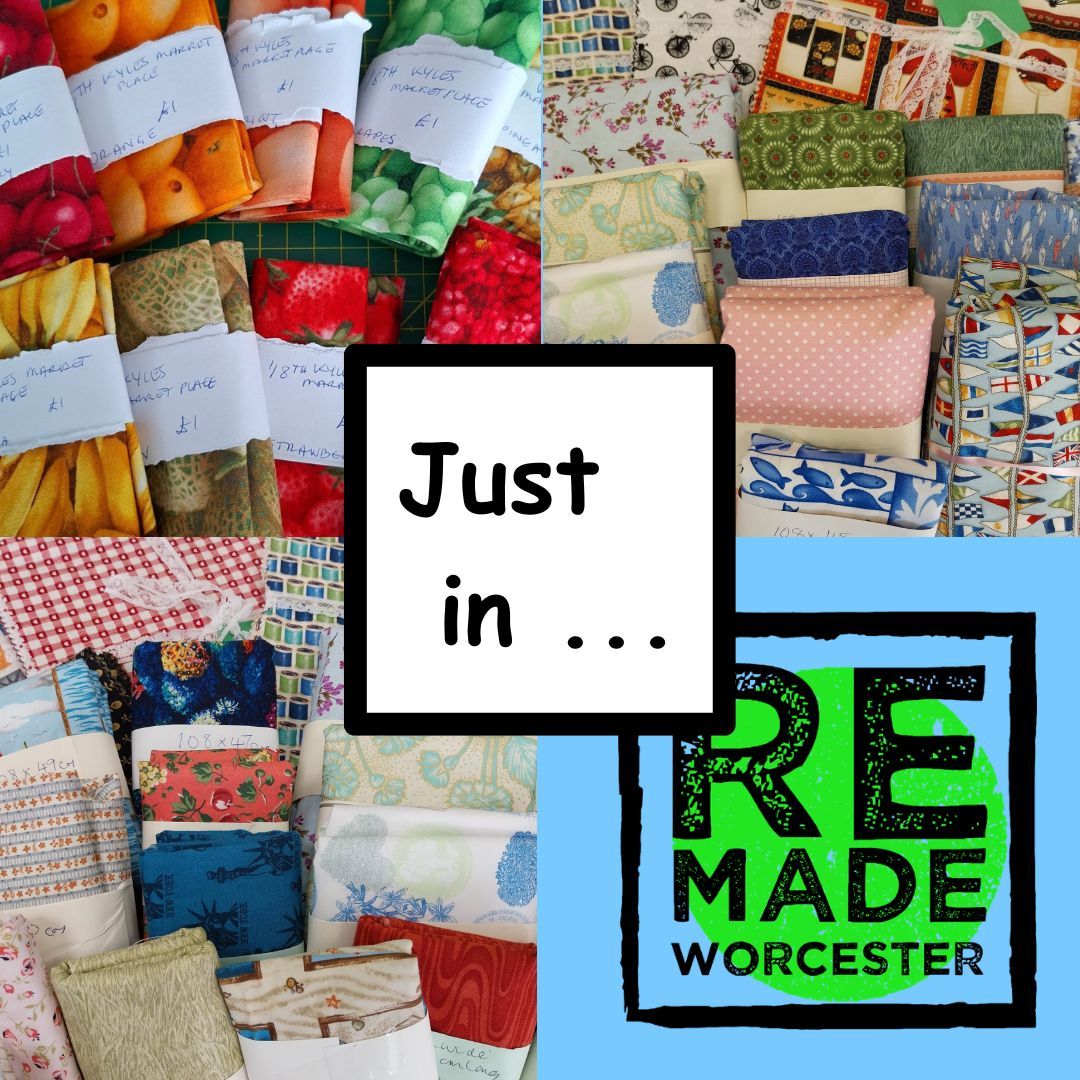 RemadeWorcs's tweet photo. Lovely unusual fat eighths, now in our shop, donated last year from an amazing customer and supporter. Kyle's patch by makower, an American patchwork fabric producer. This amazing customer donated car loads to us of really unusual and rare patchwork fabrics. https://t.co/O5PaVr7cpL