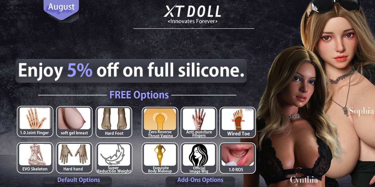 XTLOVEdoll's tweet photo. 🔥 The XTDOLL August Mega Sale is ON! If you see something you love, don't miss out! 👇
#lovedoll #realdoll #xtdoll #sexdoll #Siliconedoll #等身大ドール #aruドール #ラブドール #娃娃 #矽胶娃娃 https://t.co/DX0YJogj5s
